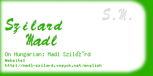 szilard madl business card